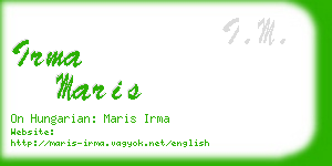 irma maris business card